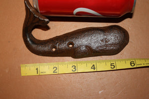 Whale Coat Hook Cast Iron ~ H-102