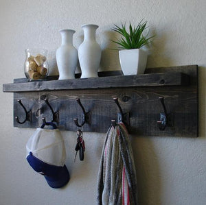 Glencarlyn Coat Rack with Floating Shelf by KeoDecor