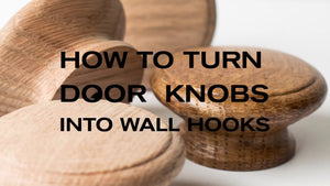 DIY WALL HOOKS - Learn an easy way you can turn wooden cabinet door knobs into stylish modern wall hooks for your coats and accessories! Tutorial here: ...