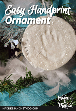 Air-Dry Marshmallow Clay Handprint Ornament