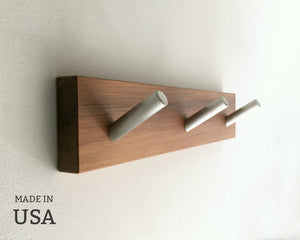 Modern Coat Rack, Wood Coat Hook Rack Made in USA by andrewsreclaimed