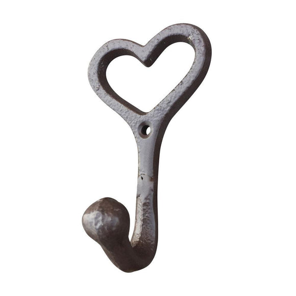 Love Style Cast Iron Wall Coat Hooks Hat Hook Hall Tree 4 1/2" Brown GG006