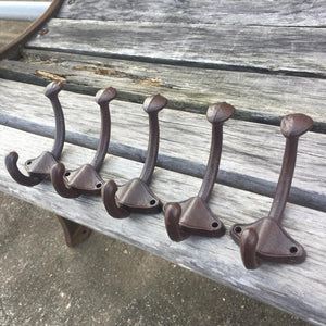 Vintage Style Cast Iron Wall Coat Hooks Hat Hook Hall Tree 3 3/4&quot; Coffee GG002