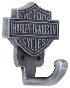 (6) HDL-10100 Harley Davidson Pewter Finish Bar & Shield Design Coat Hooks
