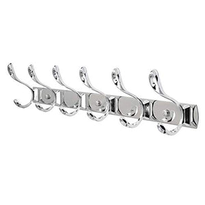 WEBI Coat Rack Wall Mounted,21-5/8''inch,6 Hooks for Hanging Coats,Hook Rack,Coat Hanger Wall Mount Hat Rack for Wall,Jacket,Clothes,Chromed
