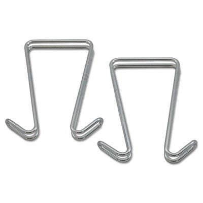 Double Sided Partition Garment Hook, Silver, Steel, 2/PK, Sold as 1 Package