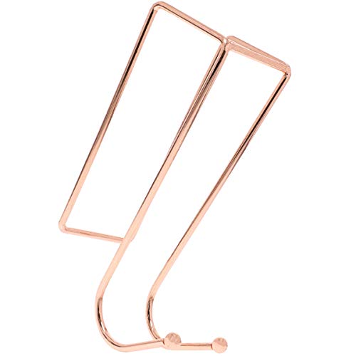Juvale Rose Gold Cubicle Double Hook Coat Hanger (Fits Partition Up to 2 Inches)