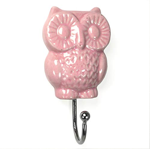 Pink Owl Wall Hook, Wall Decor, Towel Rack, Jewelry, Coat, Belt Hook ~H08~ Decorative Bathroom, Kitchen, Mudroom Hook
