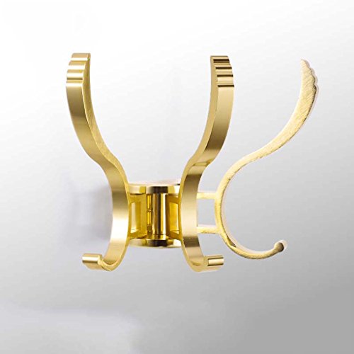 WENBO Home- Clothes Hangers Wall Coat Hook Back - Type Hook -Coat Rack/Hook (Color : Gold, Size : A)