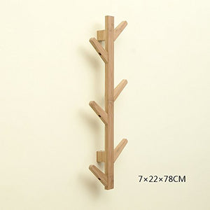 Wall Hook, Coat Rack, Japanese Hanger, For Living Room/Bedroom / Wall/Hotel, White - Wood - Brown,B