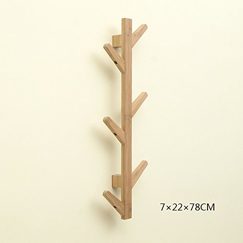 Wall Hook, Coat Rack, Japanese Hanger, For Living Room/Bedroom / Wall/Hotel, White - Wood - Brown,B