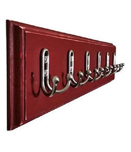 Renewed Décor Countryside Rustic Wall Mounted Clothing or Towel Rack, Featuring 6 Hooks, 30.5 inches x 5.5 inches, Available in 19 Colors