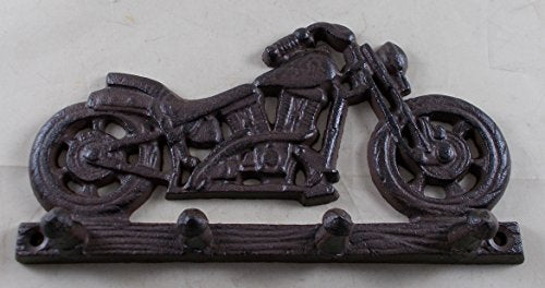 Cast Iron Motorcycle Themed Hook Rack