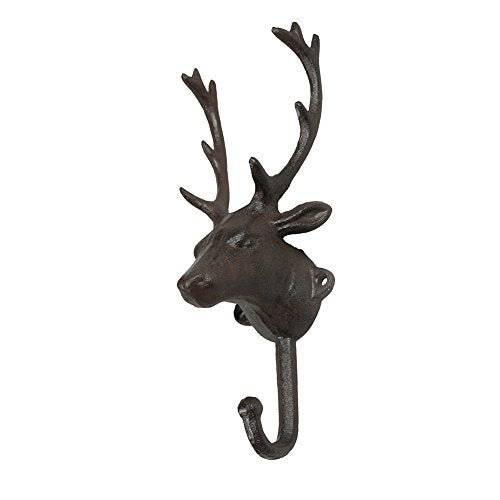 Heavy Herngee Deer Head Single Hanger Animal shaped Coat Hat Wall Hook Home Garden Yard Decoration