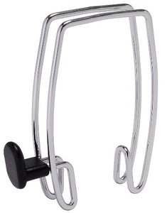 Alba Over-the-Panel Coat Hook, One-Sided, Chrome and Black (PMHOOK1)