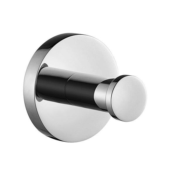 Nolimas Bath Towel Hook 304 Stainless Steel Bathroom Clothes Coat Hook Wall Mounted Round Kitchen Heavy Duty Door Hanger,Mirror Chrome Polished 1 Pack