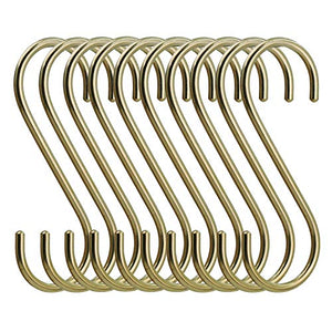simpletome S Hooks Copper Hangers for Kitchen Bathroom Bedroom Office (Copper/10PCS)