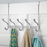 Vibrynt Decorative Over Door Hook Metal Storage Organizer Rack for Coats, Hoodies, Hats, Scarves, Purses, Leashes, Bath Towels, Robes, Men and Women Clothing