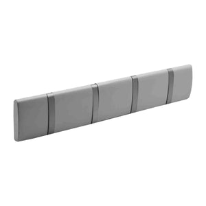 Harbour Housewares Wall Mounted Coat Rack - 4 Hooks - Grey