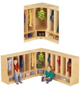 #1668 Jonti-Craft¨ Toddler Corner Coat Locker W/Step Without Tray