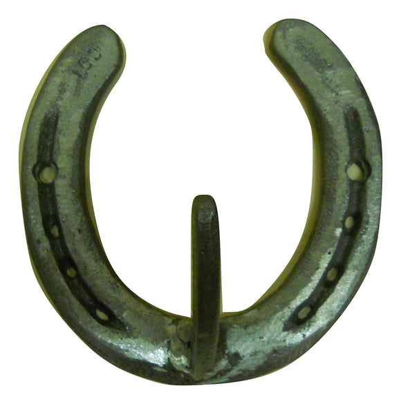 Natural Cast Iron Western Single Horseshoe Hook for the Wall w/token