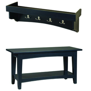 Canterbury Court Tray Coat Hook and Bench Set