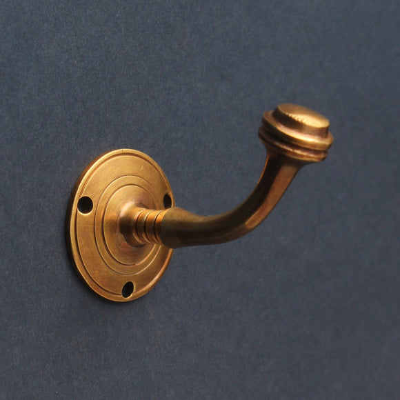 Aged Brass Victorian Hook