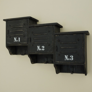 Numbered Coat Hook and Storage Shelves