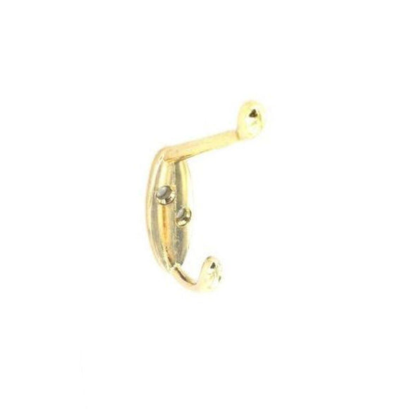 Hat & Coat Hook - 105mm - Electro Brass - Pack of 5