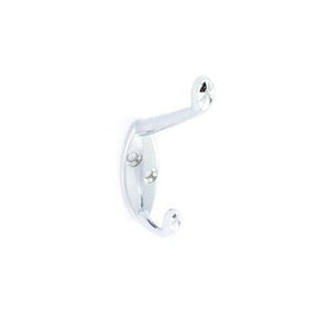 Hat & Coat Hook - 105mm - Chrome Plated - Pack of 5