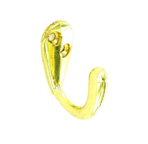 Coat Hook - 50mm - Electro Brass - Pack of 5