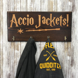 Jacket Rack Holder - Carved Pine Wood Coat Hanger