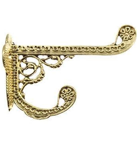 Solid Cast Brass Victorian Eastlake Style Hook