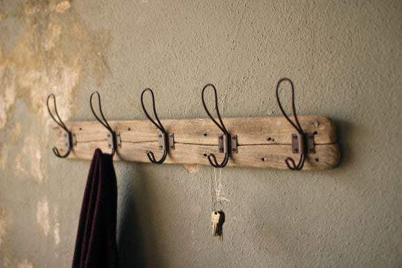 Recycled Wood and Wire Coat Hook
