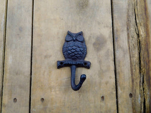 Owl Cast Iron Coat Hook