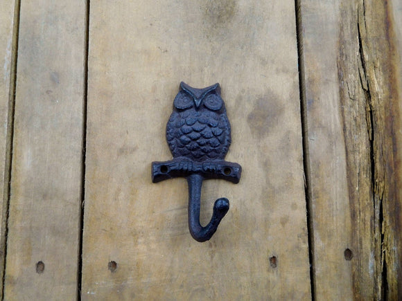 Owl Cast Iron Coat Hook