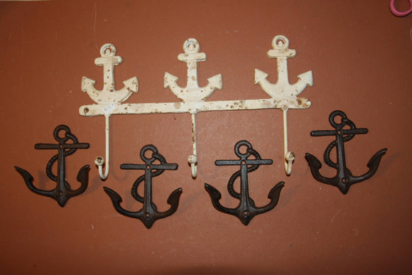 5),Large Anchor Coat Hat Hook, Free Shipping, Nautical Coat Hook, Nautical Hat Hook, Cast Iron, Vintage style Anchor, Anchors Away~