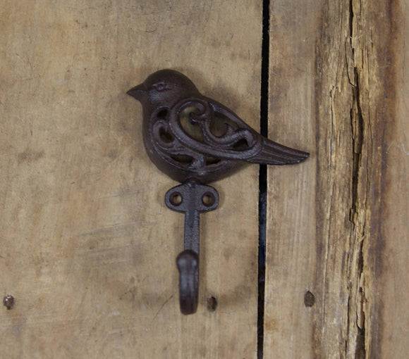 Cast Iron Ornate Bird Coat Hook
