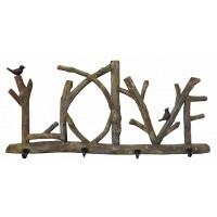 Wooden LOVE coatrack