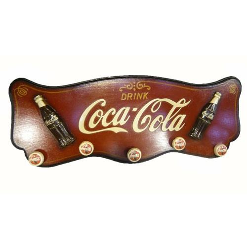 Coca Cola Coat Rack Bar & Man Cave Wall Ornament Hanging