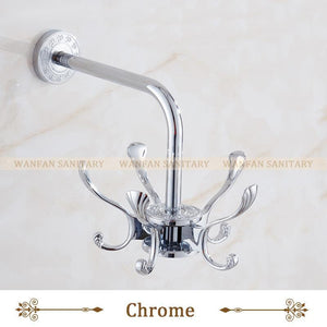 Bathroom Accessories Robe Hooks Wall Hanger Movable Flexible Wall Mounted Hanger Towel Coat Hooks Bathroom Products 238H